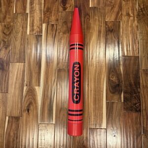 Vintage Red Crayola Crayon Coin Piggy Bank 1988 Fantazia Ralphco 35"